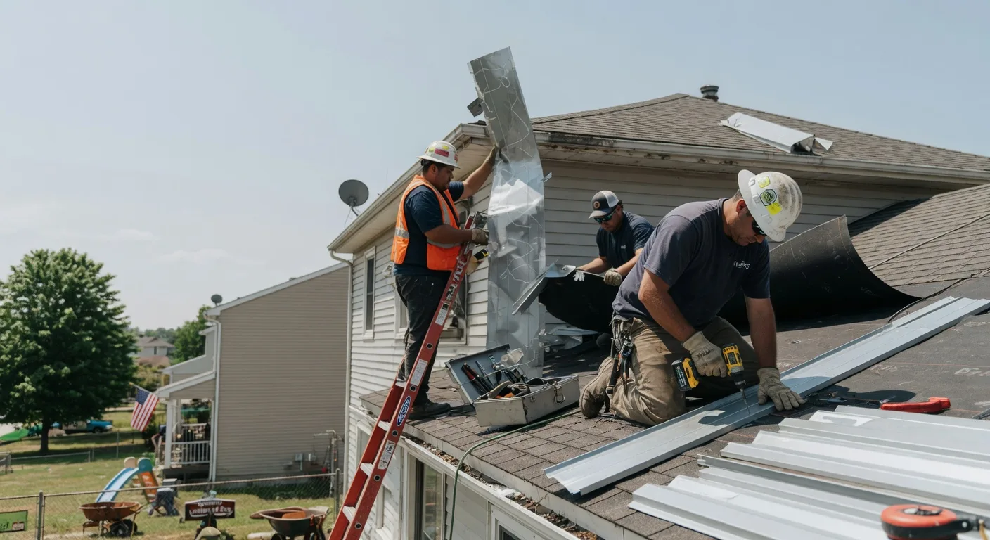 Storm Damage Metal Roof Repair in Haverhill, IA